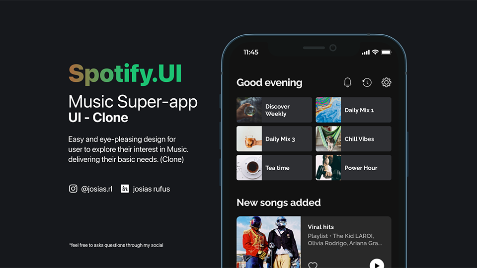 Spotify UI Clone (iOS Details)