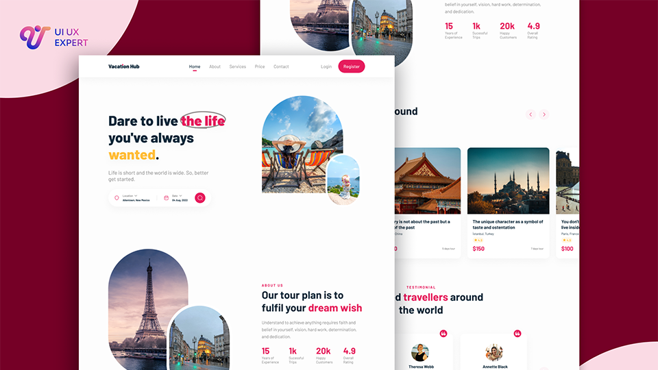 Vacation Hub | Travel Landing Page